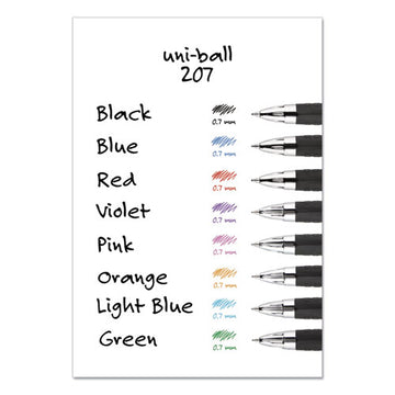 uni-ball® Signo 207 Gel Pen, Retractable, Medium 0.7 Mm, Black Ink, Smoke-black Barrel, Dozen freeshipping - TVN Wholesale